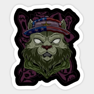 fashion cat street art Sticker